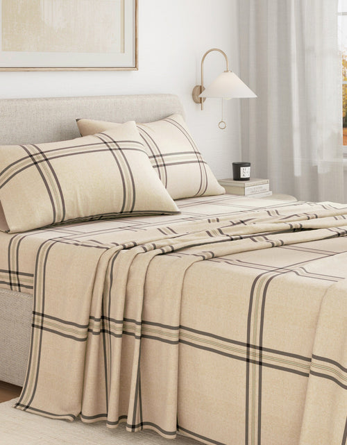 Load image into Gallery viewer, Turkish Cotton Flannel Sheet Set - Plaid &amp; Stripe Collection
