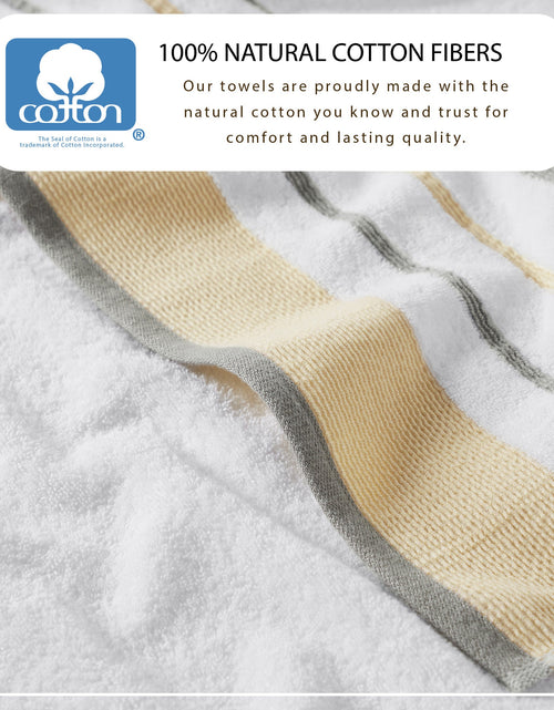Load image into Gallery viewer, Decorative Cotton Stripe Bath Towel Set - Noelle Collection
