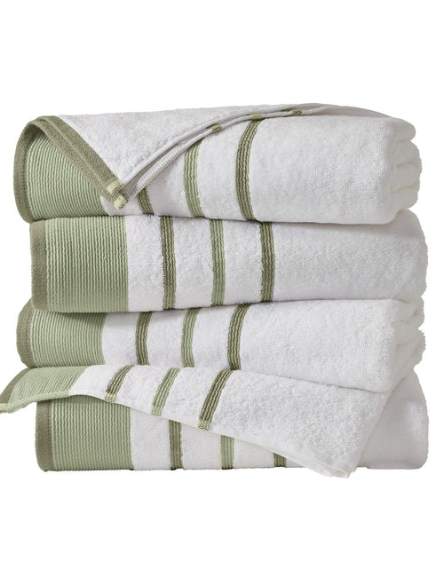 Load image into Gallery viewer, Decorative Cotton Stripe Bath Towel Set - Noelle Collection
