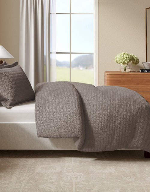 Load image into Gallery viewer, 100% Cotton Honeycomb Waffle Duvet Set - Mattea Collection
