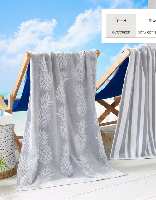 Load image into Gallery viewer, Cotton Velour Beach Towel - Maui Collection
