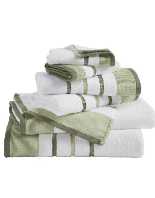 Load image into Gallery viewer, Decorative Cotton Stripe Bath Towel Set - Noelle Collection
