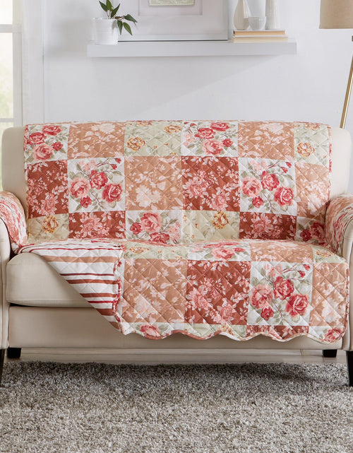 Load image into Gallery viewer, Reversible Floral Patchwork Furniture Protector - Maribel Collection
