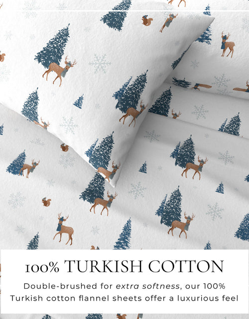 Load image into Gallery viewer, Turkish Cotton Christmas Flannel Sheet Set - Whittaker Collection
