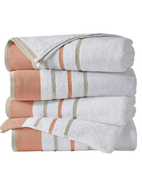 Load image into Gallery viewer, Decorative Cotton Stripe Bath Towel Set - Noelle Collection
