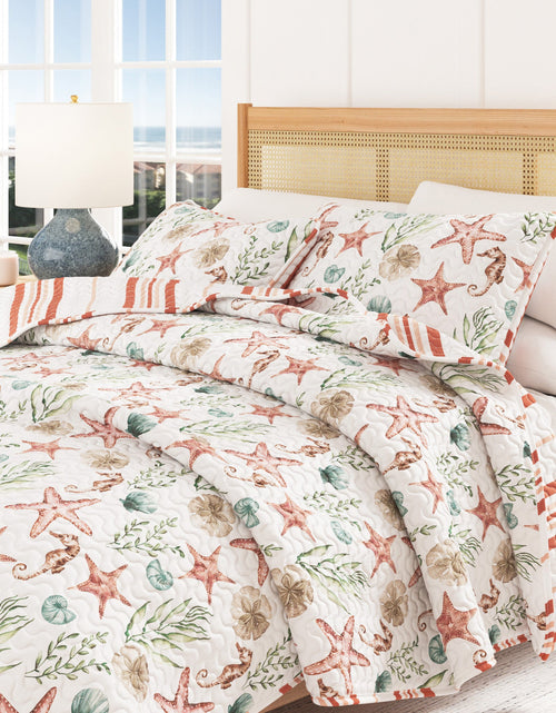 Load image into Gallery viewer, Castaway Coastal Quilt Set
