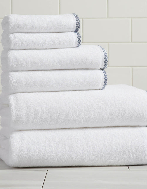 Load image into Gallery viewer, Cotton Border-Stitched 6-Piece Towel Set - Valery Collection
