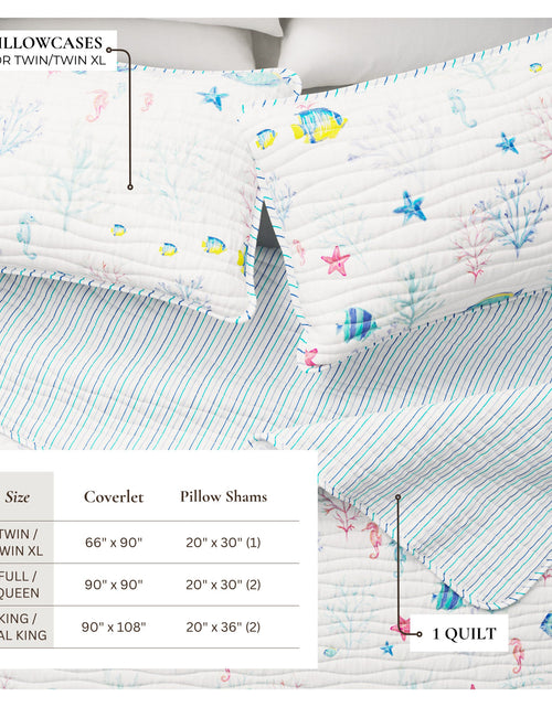Load image into Gallery viewer, Colorful Coastal Seascape Quilt Set - Ryanne Collection
