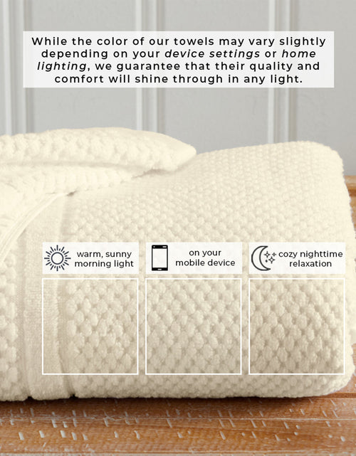 Load image into Gallery viewer, 100% Cotton Checkered Jacquard Bath Towel Set - Giuliana Collection
