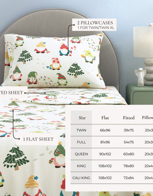 Load image into Gallery viewer, Turkish Cotton Christmas Flannel Sheet Set - Whittaker Collection
