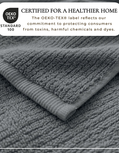 Load image into Gallery viewer, Turkish Cotton Ribbed 6-Piece Bath Towel Set - Georgiana Collection

