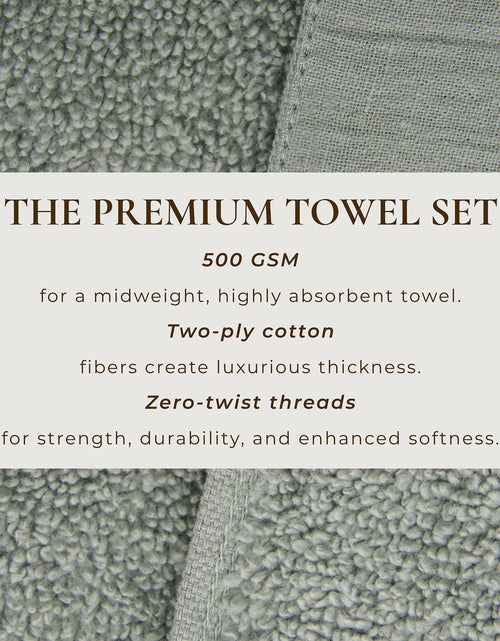 Load image into Gallery viewer, Cotton Linen-Like Border 6-Piece Towel Set - Priya Collection
