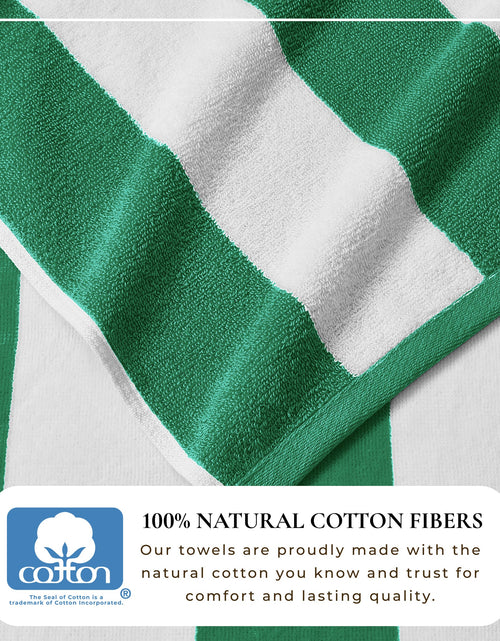 Load image into Gallery viewer, Cotton Velour Cabana Stripe Beach Towel - Novia Collection
