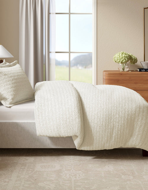 Load image into Gallery viewer, 100% Cotton Honeycomb Waffle Duvet Set - Mattea Collection
