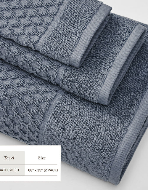 Load image into Gallery viewer, Cotton Diamond Waffle Weave Bath Towel Set - Grayson Collection
