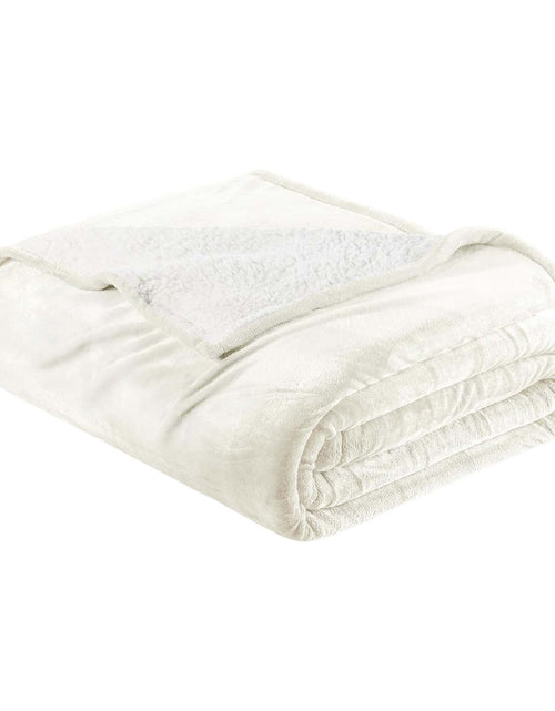 Load image into Gallery viewer, Velvet Plush Sherpa Bed Blanket - Sherpa Fleece Collection
