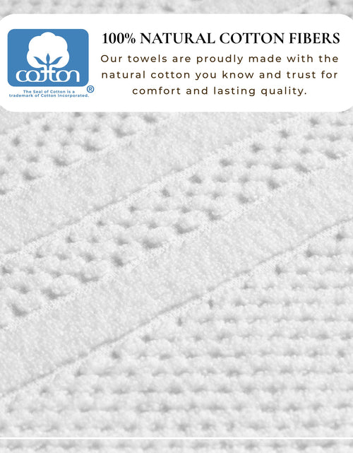 Load image into Gallery viewer, 100% Cotton Checkered Jacquard Bath Towel Set - Giuliana Collection
