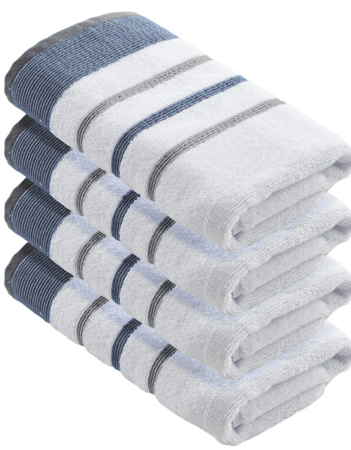 Load image into Gallery viewer, Decorative Cotton Stripe Bath Towel Set - Noelle Collection
