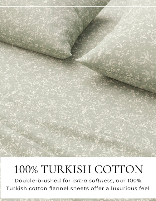 Load image into Gallery viewer, Turkish Cotton Flannel Sheet Set - Winter Floral Collection
