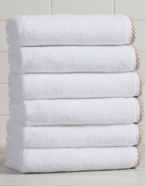 Load image into Gallery viewer, Cotton Border-Stitched 6-Piece Towel Set - Valery Collection

