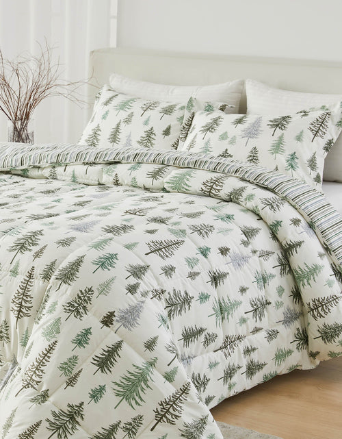Load image into Gallery viewer, Reversible Christmas Comforter and Sham Set - Holiday / Lodge Odette Collection
