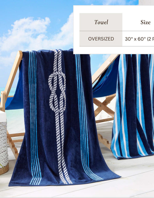 Load image into Gallery viewer, Cotton Velour Beach Towel - Maui Collection
