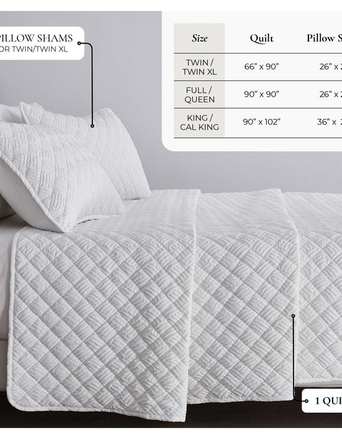 Load image into Gallery viewer, Diamond Embossed Quilt Set - Diamond Microsculpt Collection
