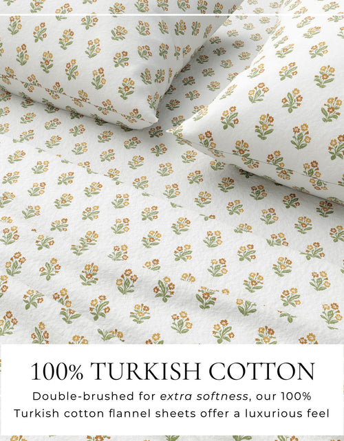 Load image into Gallery viewer, Turkish Cotton Flannel Sheet Set - Winter Floral Collection
