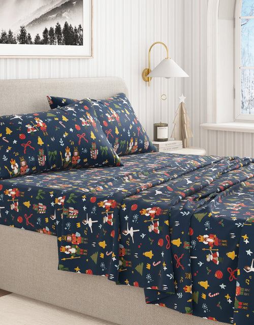 Load image into Gallery viewer, Turkish Cotton Christmas Flannel Sheet - Whittaker Collection
