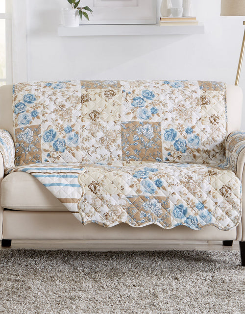 Load image into Gallery viewer, Reversible Floral Patchwork Furniture Protector - Maribel Collection
