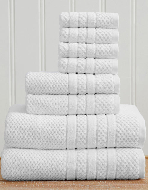 Load image into Gallery viewer, 100% Cotton Checkered Jacquard Bath Towel Set - Giuliana Collection
