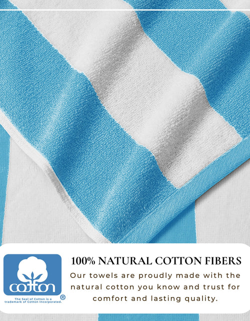 Load image into Gallery viewer, Cotton Velour Cabana Stripe Beach Towel - Novia Collection
