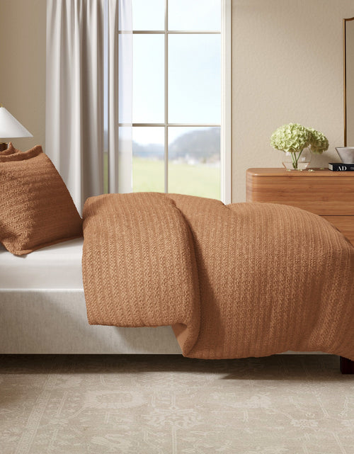 Load image into Gallery viewer, 100% Cotton Honeycomb Waffle Duvet Set - Mattea Collection
