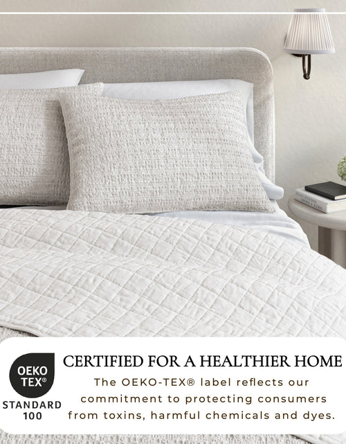 Load image into Gallery viewer, 100% Cotton Honeycomb Waffle Garment Washed Quilt Set - Genevieve Collection
