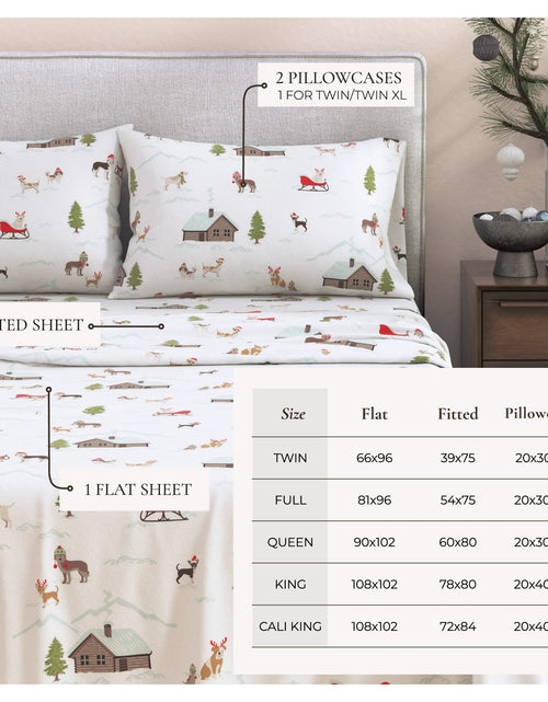 Load image into Gallery viewer, Turkish Cotton Christmas Flannel Sheet - Whittaker Collection

