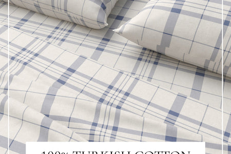 Turkish Cotton Flannel Sheet Set - Plaid & Stripe Collection