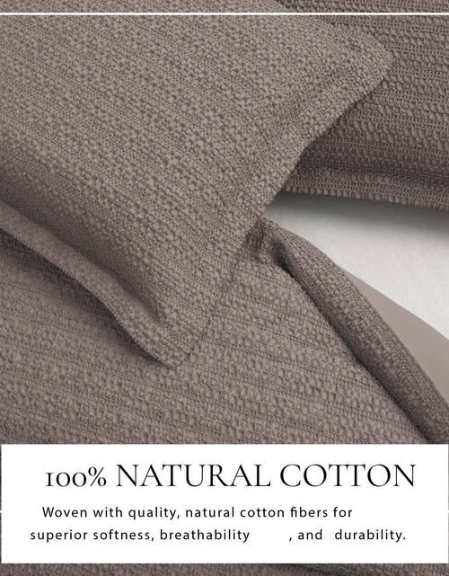 Load image into Gallery viewer, 100% Cotton Honeycomb Waffle Duvet Set - Mattea Collection
