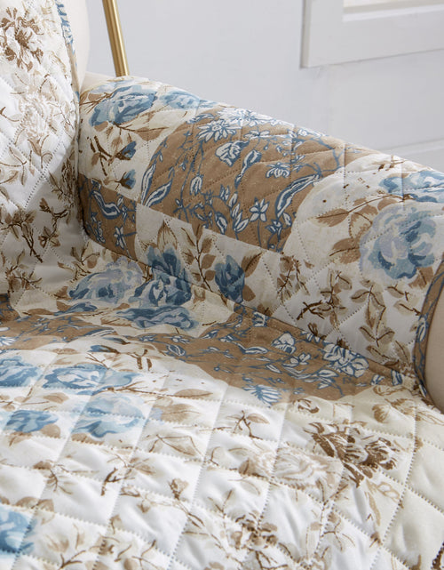 Load image into Gallery viewer, Reversible Floral Patchwork Furniture Protector - Maribel Collection
