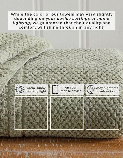 Load image into Gallery viewer, 100% Cotton Checkered Jacquard Bath Towel Set - Giuliana Collection
