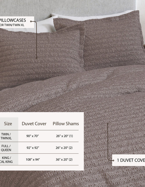Load image into Gallery viewer, 100% Cotton Honeycomb Waffle Duvet Set - Mattea Collection

