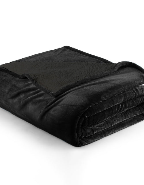 Load image into Gallery viewer, Velvet Plush Sherpa Bed Blanket - Sherpa Fleece Collection
