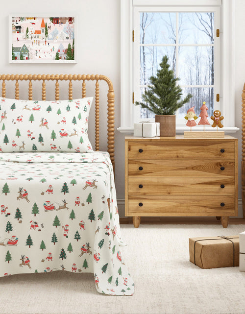 Load image into Gallery viewer, Turkish Cotton Christmas Flannel Sheet - Whittaker Collection
