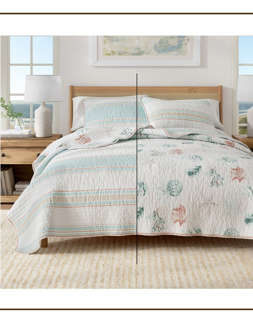 Load image into Gallery viewer, Coastal Printed Cotton Quilt Set - St. Augustine Collection
