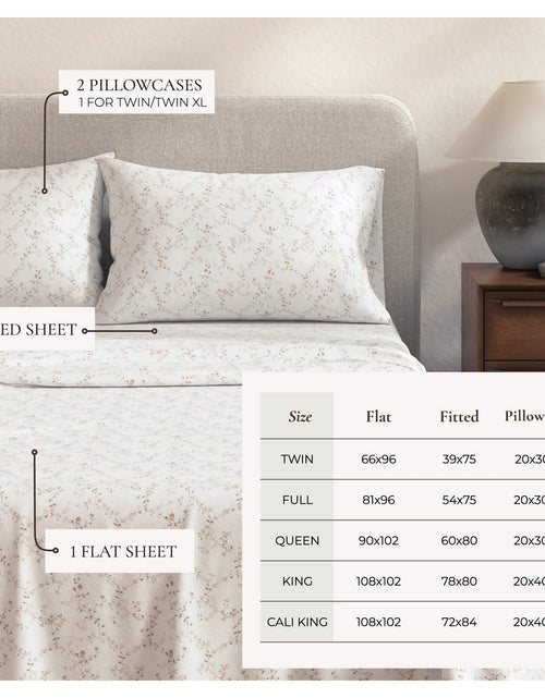 Load image into Gallery viewer, Turkish Cotton Flannel Sheet Set - Winter Floral Collection
