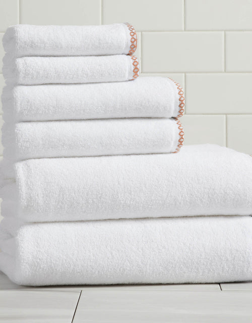 Load image into Gallery viewer, Cotton Border-Stitched 6-Piece Towel Set - Valery Collection
