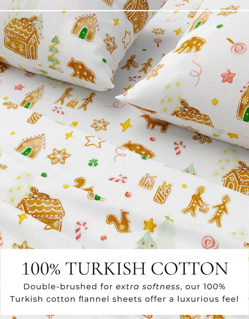 Load image into Gallery viewer, Turkish Cotton Flannel Sheet Set - Kids' Christmas Collection
