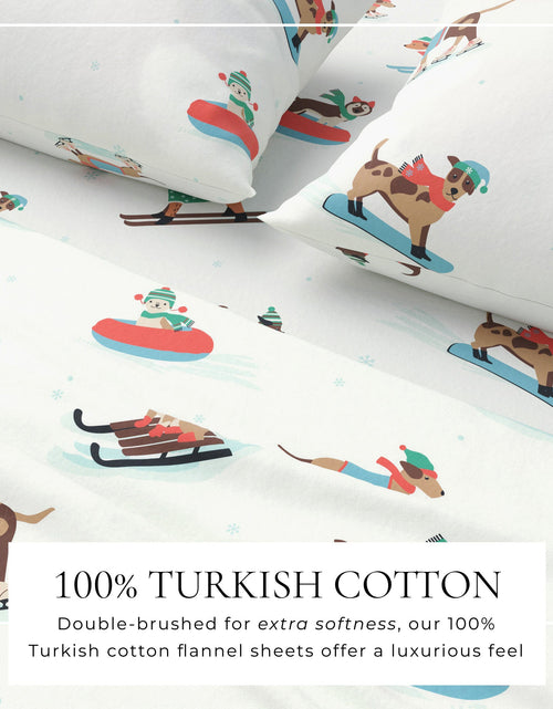 Load image into Gallery viewer, Turkish Cotton Christmas Flannel Sheet Set - Whittaker Collection
