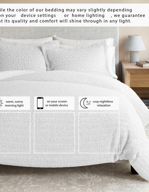 Load image into Gallery viewer, 100% Cotton Honeycomb Waffle Duvet Set - Mattea Collection

