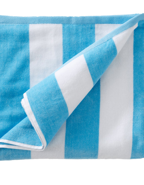Load image into Gallery viewer, Cotton Velour Cabana Stripe Beach Towel - Novia Collection
