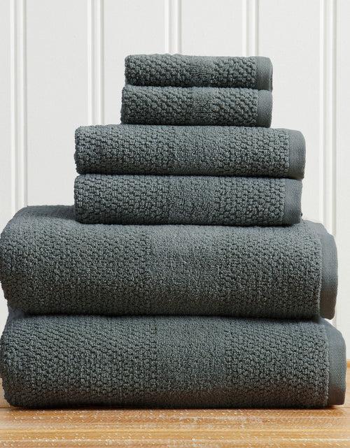 Load image into Gallery viewer, 100% Cotton Woven Texture Bath Towel Set - Marbella Collection
